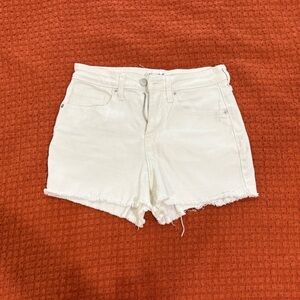 Abound Women's White Distressed Jean Shorts